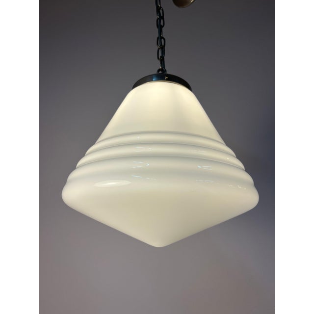 White Phililite Opal Glass Hanging Lamp from Philips For Sale - Image 8 of 11