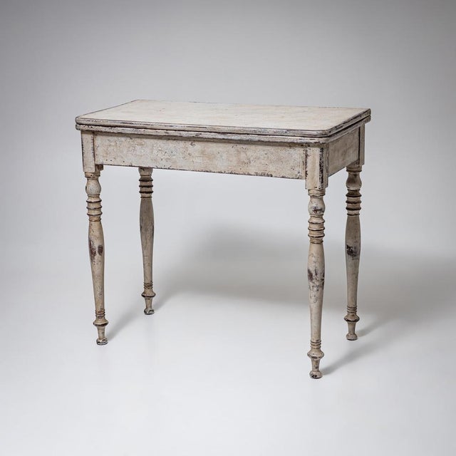 White-Painted Folding Table, 19th Century For Sale - Image 9 of 9