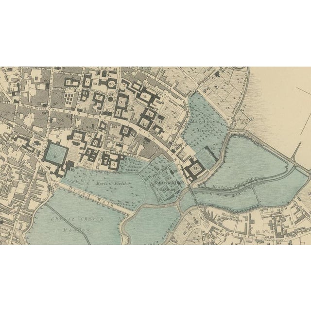 Paper Map of Cambridge and Oxford with Victorian University City Plans, 1885 For Sale - Image 7 of 11
