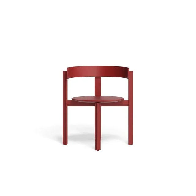 Contemporary Red Painted Beech Principal Chair by Bodil Kjaers for Karakter For Sale - Image 3 of 10