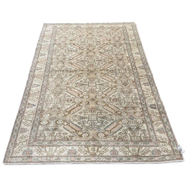 Art Deco Antique Sivas Rug From Turkey, 5' X 7' | Art Deco-Inspired Geometric Design For Sale - Image 3 of 5