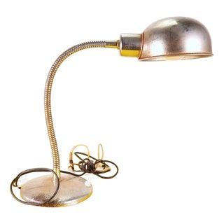 Vintage Italian Metal Table Lamp For Sale