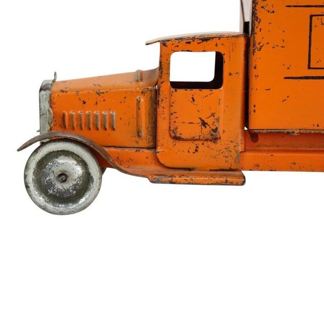 Antique Pressed Steel “Toy Town Grocery” Advertising Truck C1920 For Sale - Image 6 of 10
