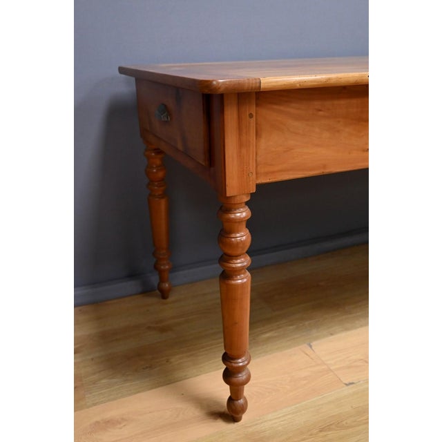 Late 19th Century Cherrywood Farmhouse Table For Sale - Image 9 of 18