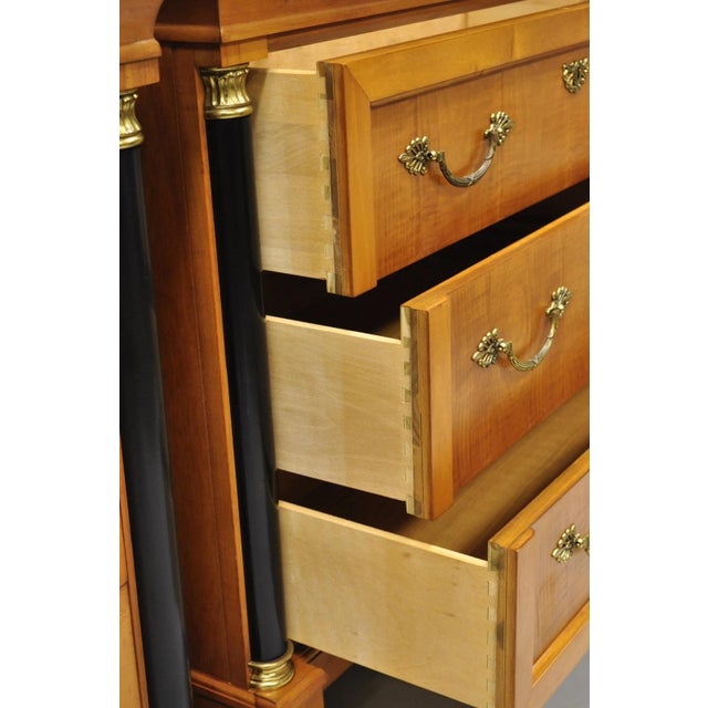 Late 20th Century Thomasville Grand Classics Empire Biedermeier Maple Bachelor Chest Dresser, Pair For Sale - Image 14 of 18