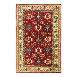 Vintage Shirwan Red/Gold Wool Rug - 3'9''x5'6'' For Sale