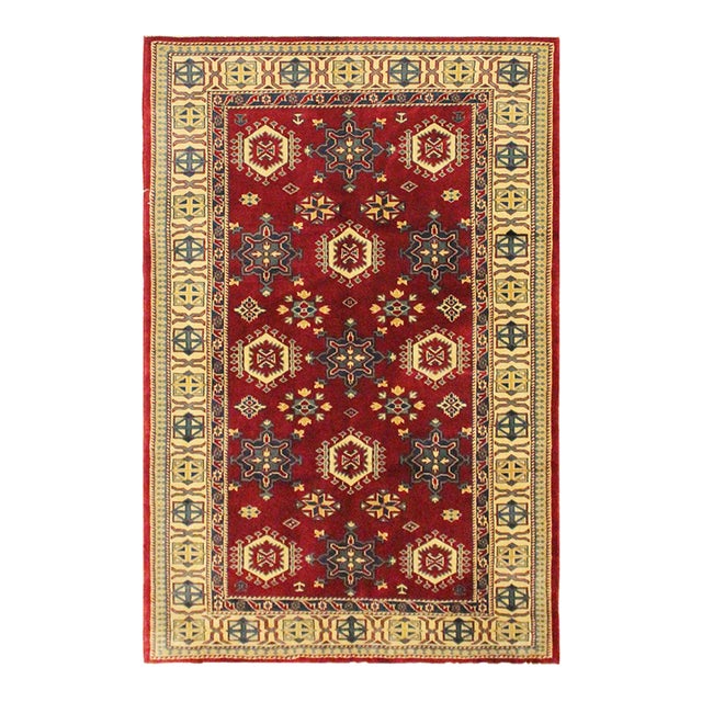 Vintage Shirwan Red/Gold Wool Rug - 3'9''x5'6'' For Sale
