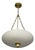 Matte Cream Pendant Light With Brushed Brass Finish For Sale