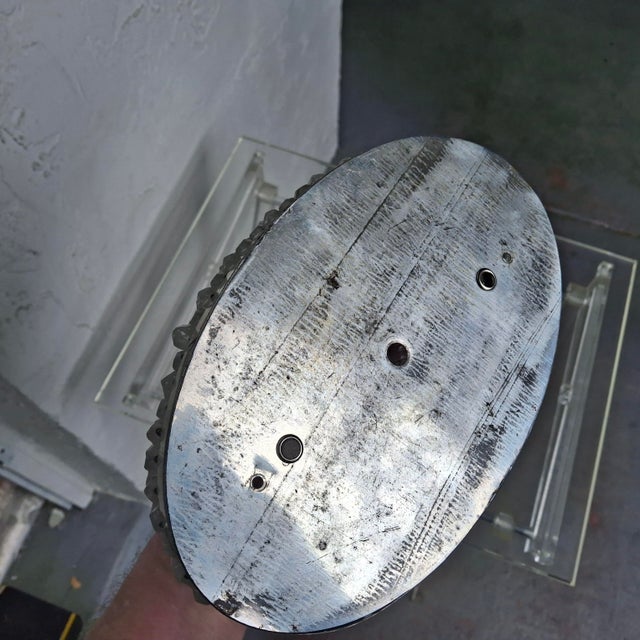 1940's Hollywood Regency Cut & Beaded Crystal 2 Light Ceiling Flush Mount / Wall Sconce Fixture For Sale In Miami - Image 6 of 12