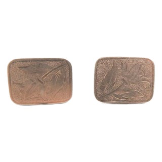 Antique Gold Fill Engraved Cufflinks For Sale