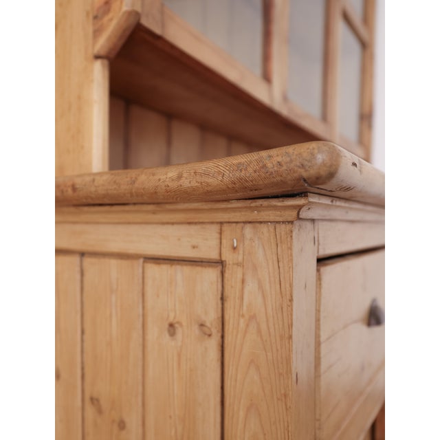 Wood Antique English Pine Kitchen Dresser (Hutch) - Circa 1905 For Sale - Image 7 of 15