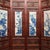 Wood Vintage Chinese Rosewood & Blue-and-White Porcelain Four-Panel Floor Screen For Sale - Image 7 of 10