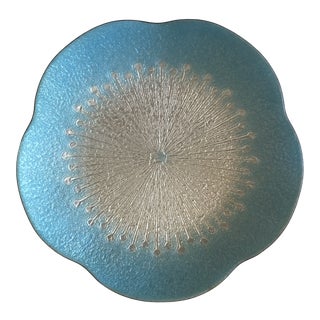 Ando Japanese Enamel Cloisonne Snowflake Dish For Sale