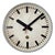 Large Grey Industrial Station Wall Clock from CTW, 1960s For Sale