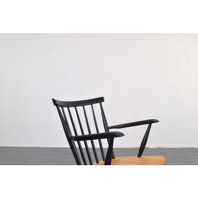Black Mid-Century Modern Swedish Rocking Chair, 1960s For Sale - Image 8 of 11