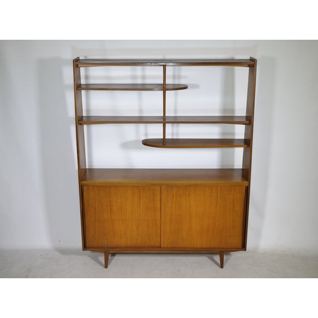Mid-Century Modern Highboard with Kidney-Shaped Shelf inTeak, 1960s For Sale - Image 10 of 15