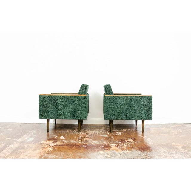 Postmodern Set of Polish Green Armchairs, 1970s For Sale - Image 3 of 15