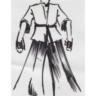 1980s Fashion Drawing by Max Gottfried For Sale