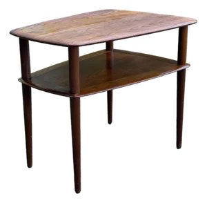 Mid Century Modern Danish Solid Teak Side Table by Peter Hvidt