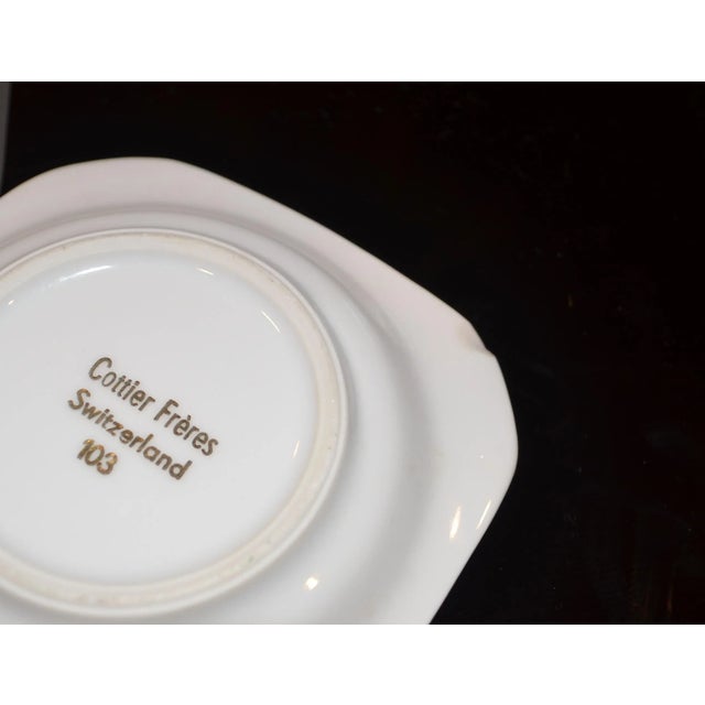 Vintage Petite 24k Gold Accented Ashtray From Switzerland For Sale - Image 4 of 5