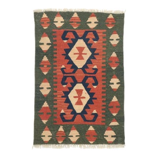 Vintage Persian Shiraz Kilim Rug - 02'00 X 02'11 For Sale