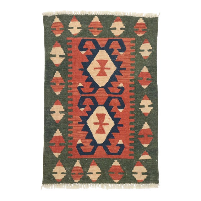 Vintage Persian Shiraz Kilim Rug - 02'00 X 02'11 For Sale