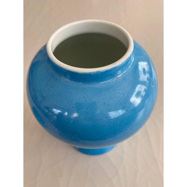 Tiffany Blue Lidded Vase Urn For Sale - Image 4 of 7