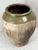 Late 19th Century Antique Earthenware Storage Jar With Green Glaze and Staple Repair For Sale - Image 5 of 9