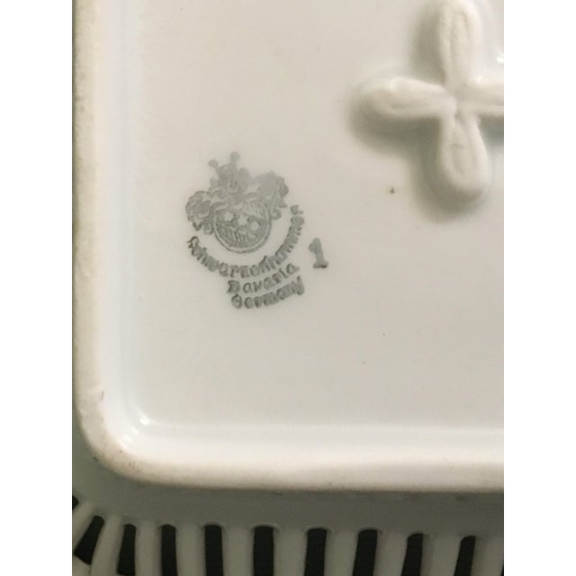 Antique Schumann Bavaria Rosebud Patterned Bon-Bon Plate For Sale In Jacksonville, FL - Image 6 of 11