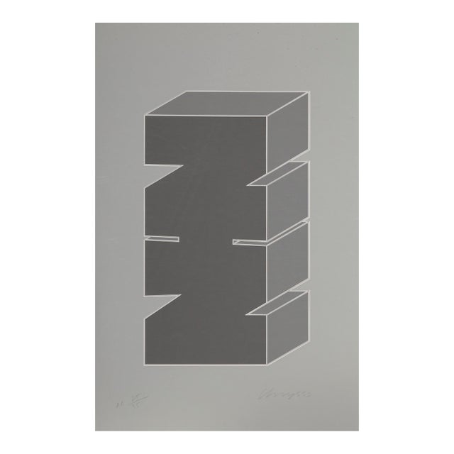 Chryssa, "Times Square Fragment #5", Abstract Screenprint For Sale