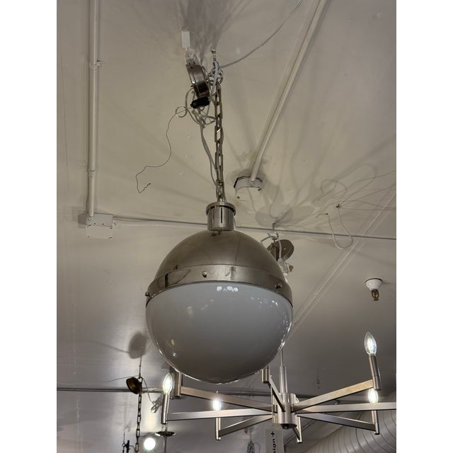 Industrial Thomas O'Brien for Visual Comfort Hicks Globe Pendant Light For Sale - Image 3 of 12