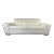 Contemporary Modern White Leather Sofa After Knoll For Sale