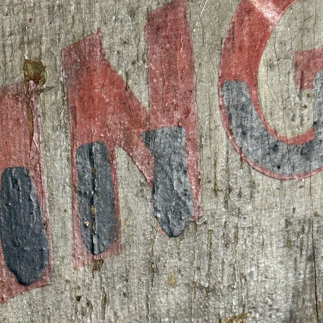 Superb 19th Century Wood Trade Sign Advertising Latest System for Shoe Repairing For Sale - Image 9 of 12