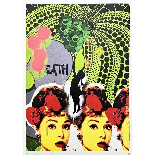 Death Nyc - Audrey Hepburn With Kusama Pumpkin - Limited Edition With Certificate For Sale