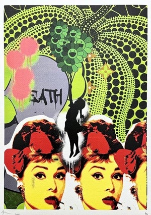 Death Nyc - Audrey Hepburn With Kusama Pumpkin - Limited Edition With Certificate