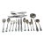 New 1980s Complete European Cutlery Set for 12, Including Fish Eaters & Serving Pieces 129 Pieces. Old English For Sale