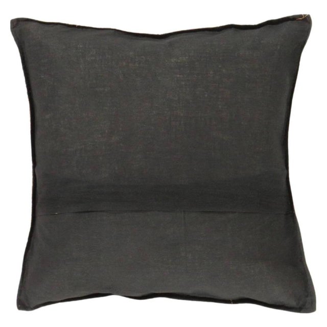 With its sleeky and shimmery surface and brocade pattern, Pasargad Furnish's Indian sari silk brocade pillow serve as a...