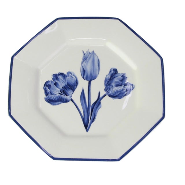 Tulip Bouquet Octagonal Salad/Appetizer Plate, 8" For Sale