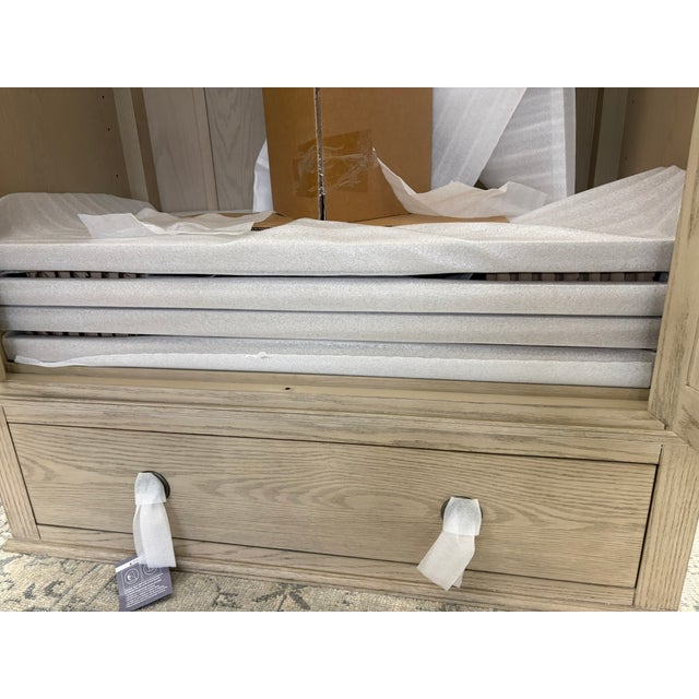 Rh Maison Armoire (Wardrobe or Media) – Light Oak Solid Hardwood Construction | French-Inspired Design | Pewter Hardware For Sale - Image 18 of 18