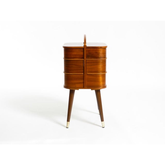 Mid-Century Modern Sewing Box with Teak Veneer and Many Compartments, 1950s For Sale - Image 6 of 18