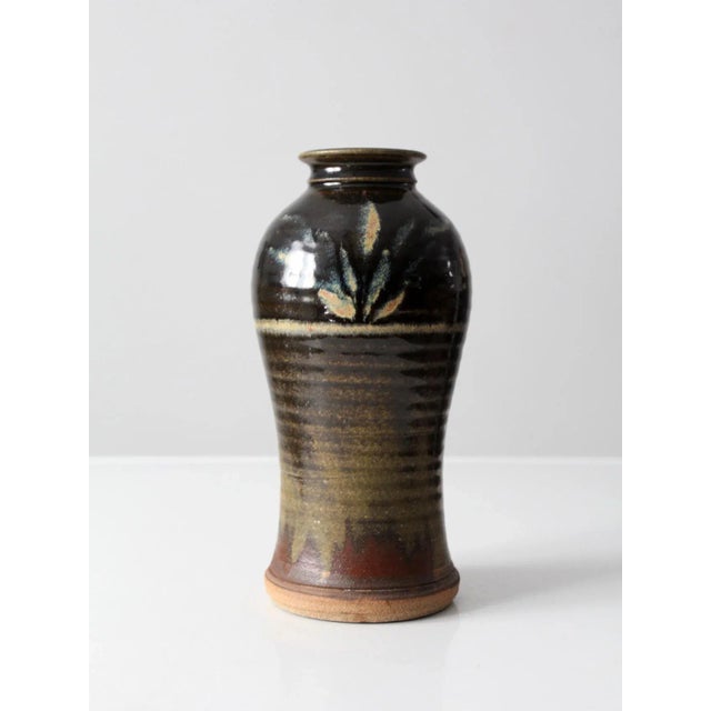Late 20th Century Vintage Studio Pottery Vase For Sale - Image 5 of 11
