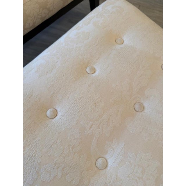 Textile 1960s Pair of Edward Wormley for Dunbar Slipper Chairs Signed For Sale - Image 7 of 8