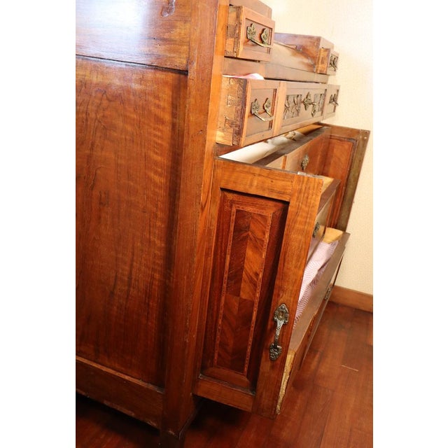 Mahogany & Marble Chest of Drawers with Mirror, 1900s For Sale - Image 15 of 18