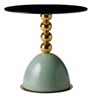Pins Round Side Table with Spheres by Marioni