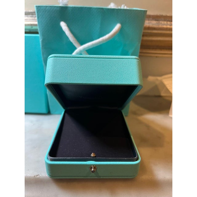 2020s Tiffany & Co. 18ct White Gold T Smile Diamond Pendant 0.10ct 2.37g For Sale - Image 5 of 10