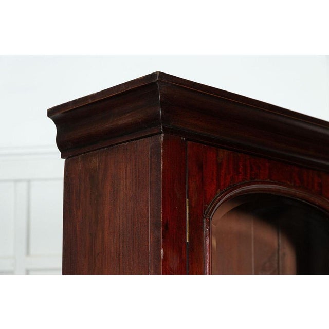 19th Century English Mahogany Arched Glazed Bookcase, 1870s For Sale - Image 10 of 16
