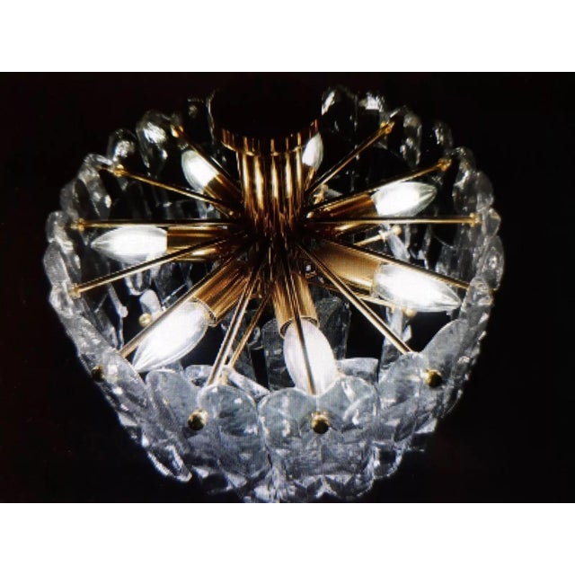 Ceiling Lamp Model 5457 in Brass & Glass by J. T. Kalmar for Kalmar, 1960s For Sale - Image 10 of 18