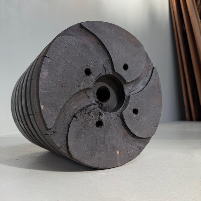 Industrial Japanese Wooden Interior Object, 1950 For Sale - Image 10 of 11