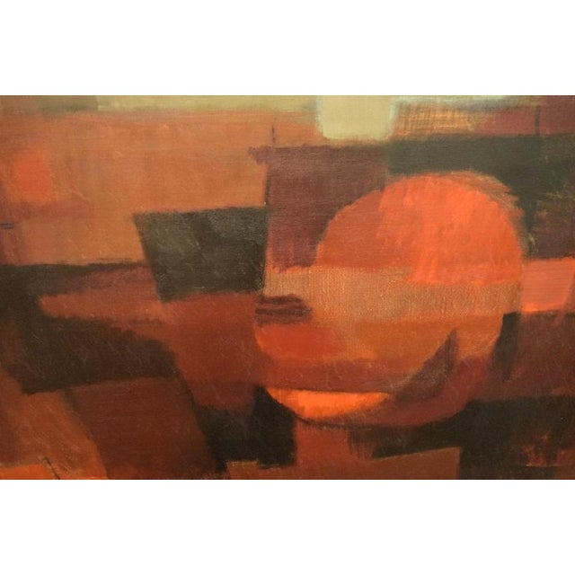 Helge Ernst, Abstract Composition, 1970s, Oil on Canvas For Sale - Image 4 of 9