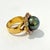 Baroque Bochic "Orient" Tahiti Pearl & Multi Color Sapphire Ring Set 18K Gold & Silver For Sale - Image 3 of 18
